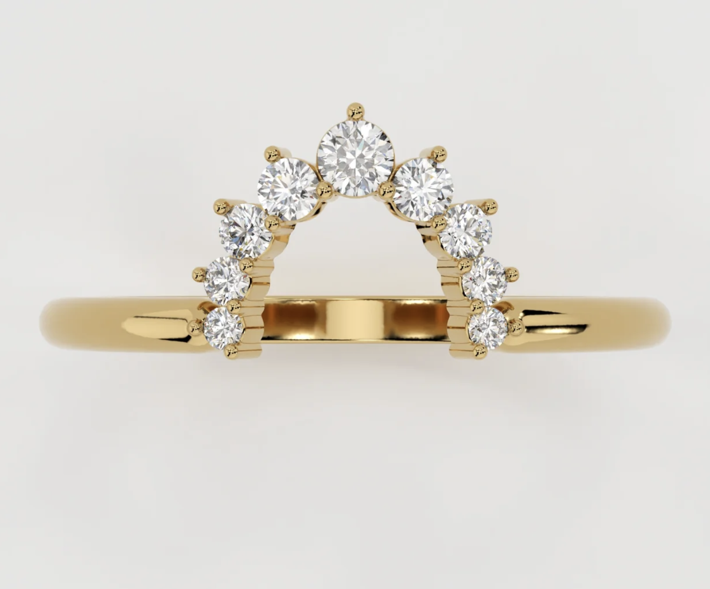 <p><span style="background-color: transparent;">Rounded hugging band, best for oval and round center stones</span></p>