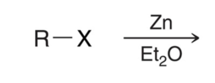 <p>R-X + Zn, Et2O</p>