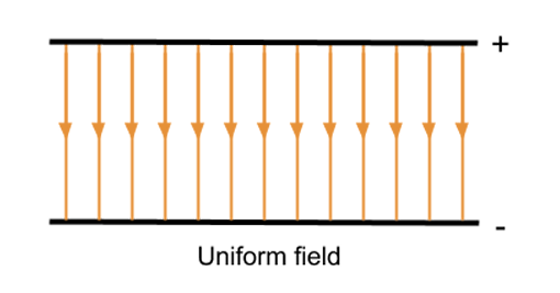 <p>Electric Field Between Parallel Plates </p>