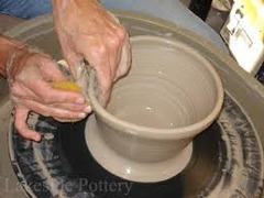 <p>- Consists of using a potter's wheel to throw clay objects </p><p>- The artist will first get any air bubbles out of the clay by wedging (kneading) the item on a surface</p><p>- Then he or she uses slip to create the object as the clay spins on the wheel</p>