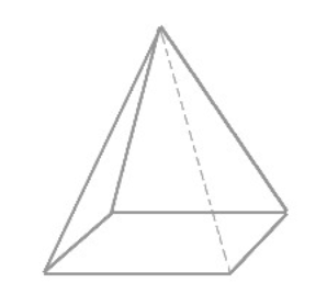 <p>3D Shape - 4 triangular faces - 1 rectangular base - 5 vertices & faces - 8 edges. </p>