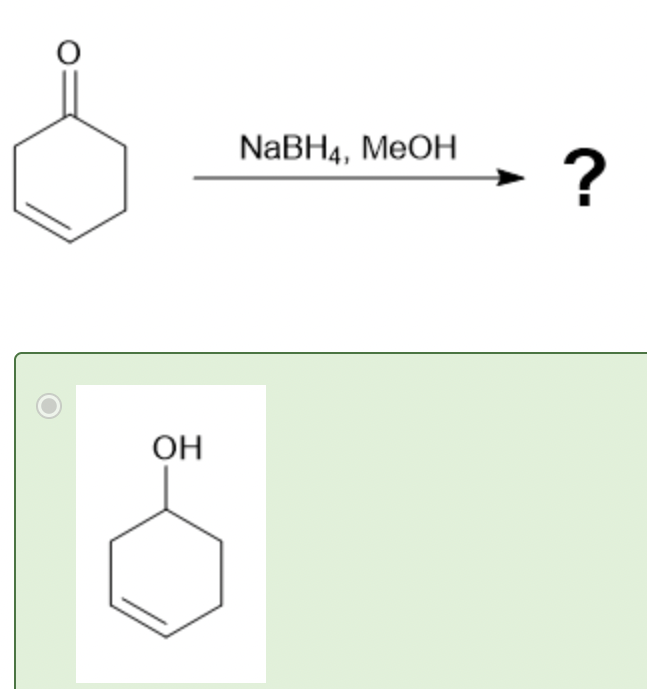<p>NaBH4 or LiAlH4/H3O+</p>