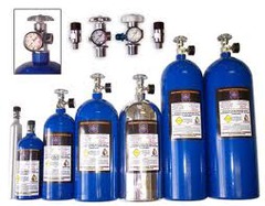 <p>Which gas would you presume is in this cylinder?</p>