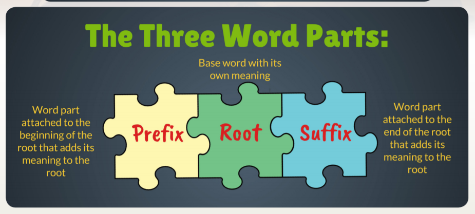 <p><strong>ending</strong> part of a word</p>