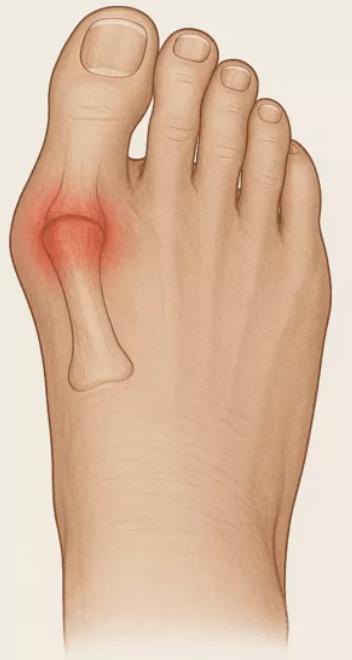 <p>The innermost digit on a foot</p>