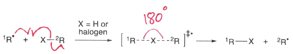 <p>A form of propagation in which a radical reacts with an X-R molecule, forming a new radical.</p>