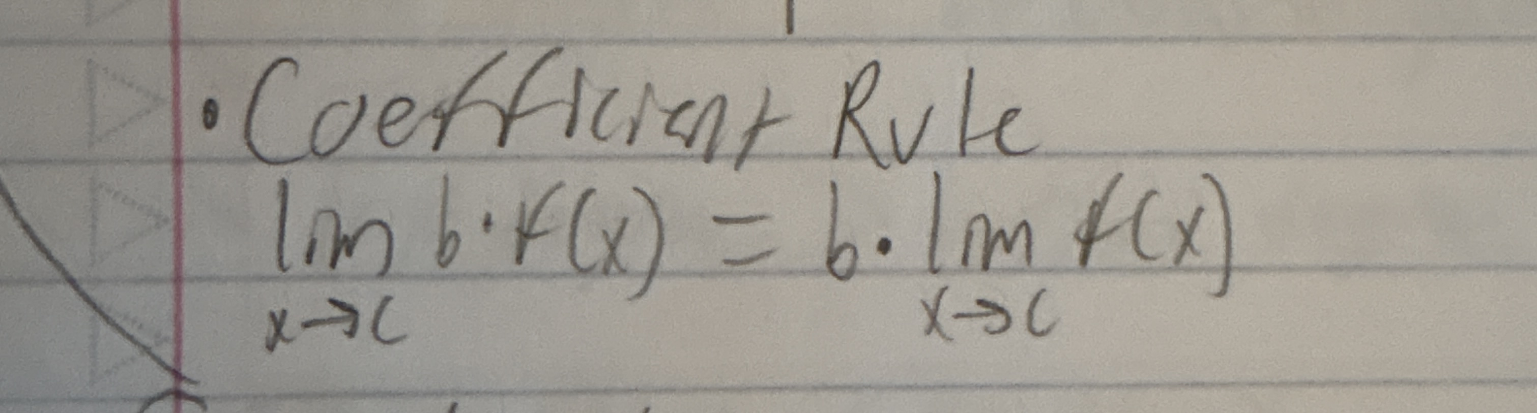 <p>Coefficient can come outside</p>