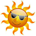 <p>Hace mucho sol.</p>