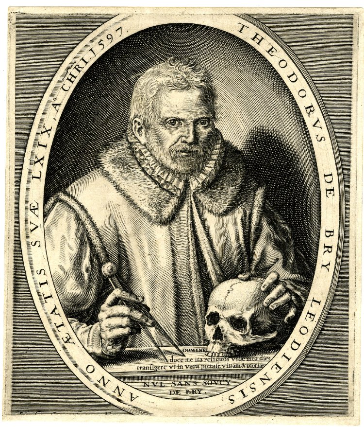 <p>1591 - Theodore de Bry: Voyages (All Facts) </p>