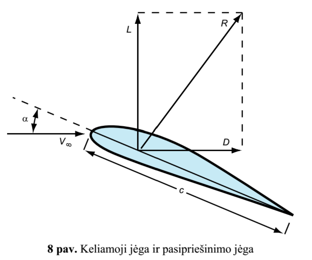 <p>jėgą (L) ir pasipriešinimą (D).</p>