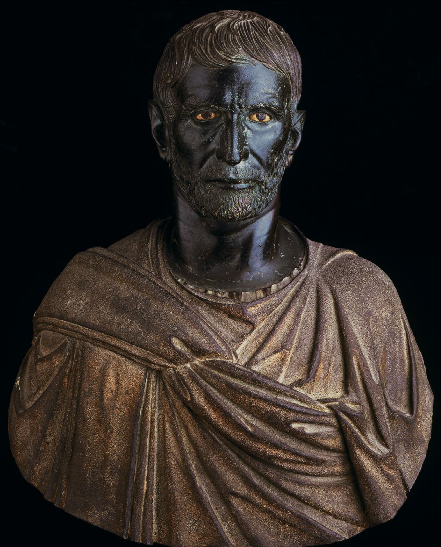 <p><span>Who were often put on display in the Roman forum</span></p>