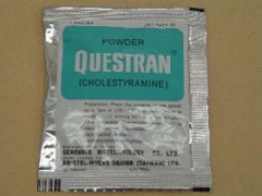 <p>4g divided BID </p><p>cholestyramine</p>