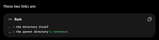 <p>empty directory link count</p>