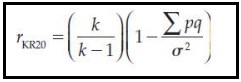 <ul><li><p>It is specifically designed for dichotomous items.</p><ul><li><p>Means there are only two possible outcomes—like True/False questions, or multiple-choice questions where the answer is strictly graded as "Right" or "Wrong."</p></li></ul></li><li><p>It mathematically compares every single item on the test to every other item to see if they are all pulling in the same direction.</p></li></ul><p></p>