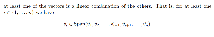 <p>Otherwise, the vectors are called linearly independent.</p>
