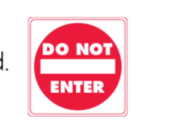 <p><span><span>Red and White Regulatory Sign</span></span></p>