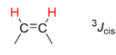 <p><strong><u>Complex Spin Multiplicity in Tri-Substituted Alkene System </u></strong></p><ul><li><p>3J cis  = _____</p></li></ul><p></p>