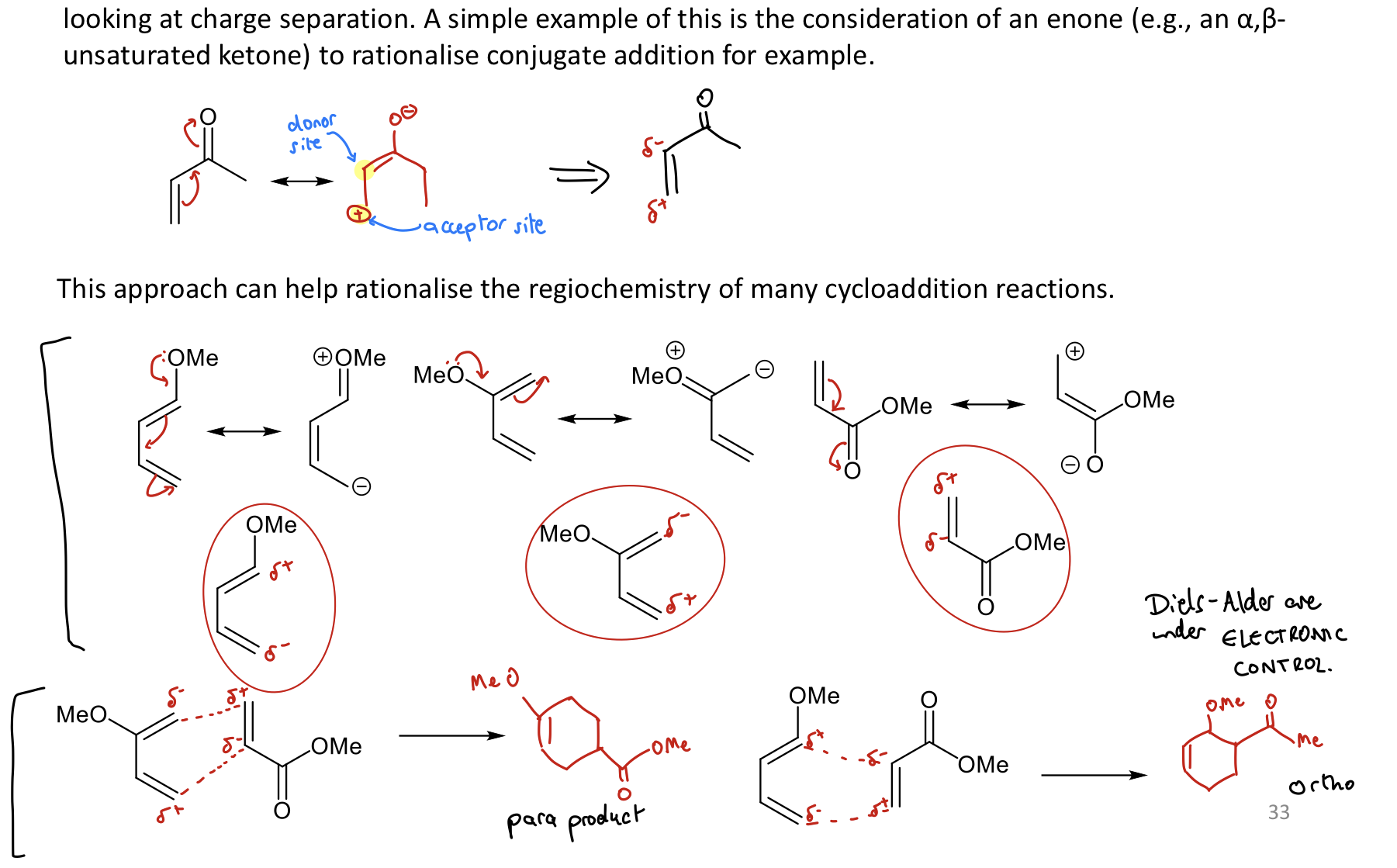 <p>Help predict regioselectivity by looking at charge separation.</p>