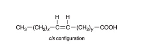 <p>Hydrogen atoms are on the same side of the double carbon bonds</p>
