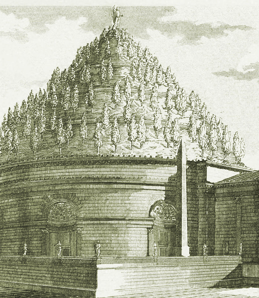 <p><strong>When</strong>: 28 BCE<br><strong>Where</strong>: Rome</p><p><strong>Why</strong>: Built by Augustus. One of the largest circular tombs intending for Augustus’ family for their resting place. Possibly had a conical roof covered in earth/trees, similar to Etruscan burial mounds. Central burial chamber with corridors and passageways, bronze tablets at entrance. </p>