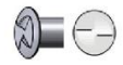 <p>Installs with a normal slotted driver but can not be removed without special tools.</p>
