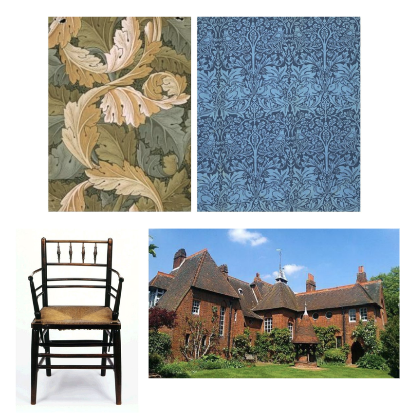<ul><li><p><strong>Craft Firm (Morris, Marshall, Faulkner &amp; Co.):</strong> William Morris founded his decorative arts firm in 1861 to produce handcrafted furnishings, stained glass, textiles, and wallpapers using skilled labor and fair wages </p></li><li><p><strong>Red House:</strong> He collaborated with architect Philip Webb to design and build <strong>Red House</strong></p></li><li><p><strong>Revival of Traditional Techniques:</strong> He revived historic hand-printing, natural dyeing, and hand-weaving methods, arguing in his 1877 lecture <em>"The Lesser Arts"</em> that daily objects must be both useful and beautiful</p></li></ul><p></p>