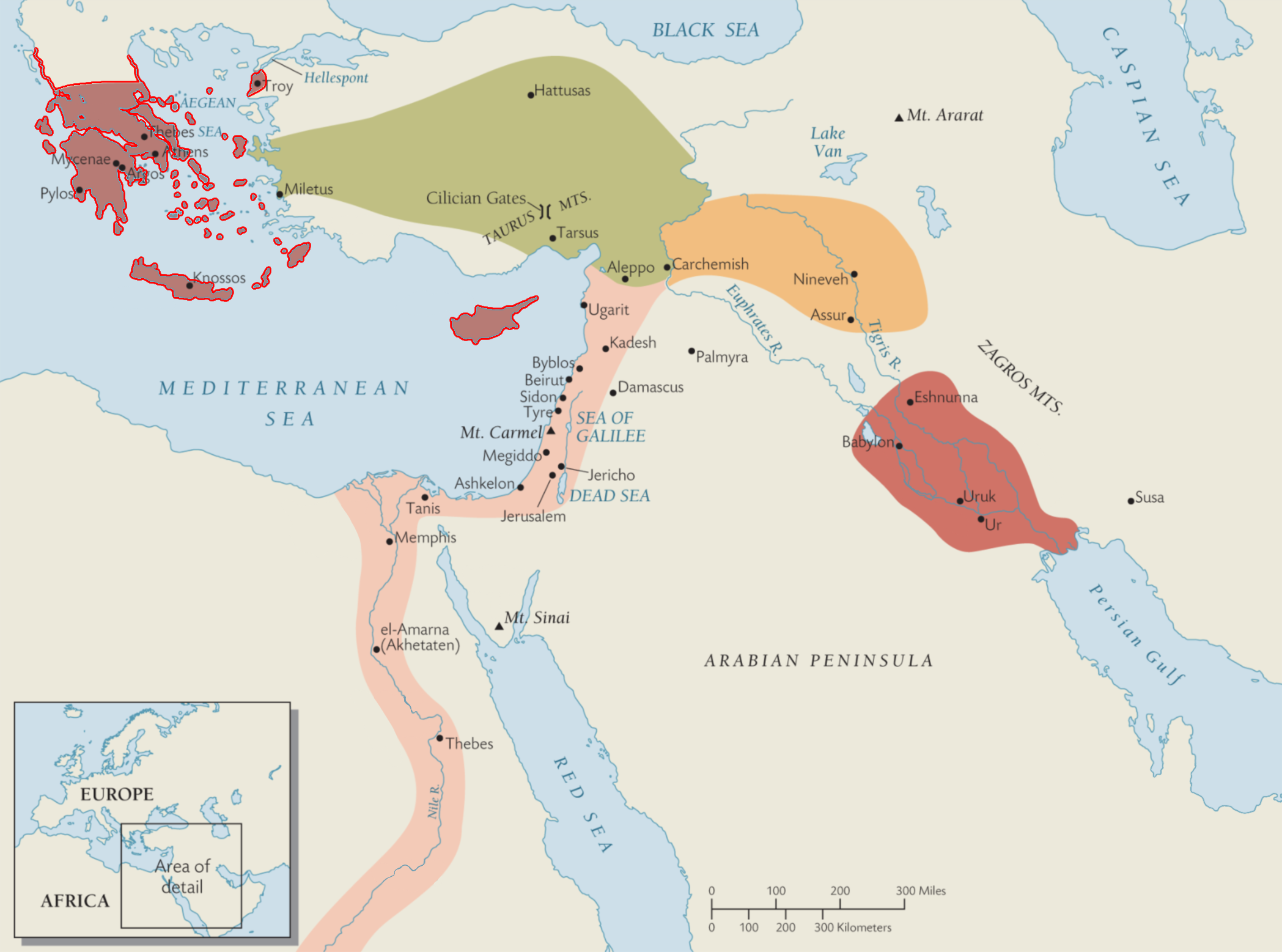 <p>The red selected area of the map is</p>