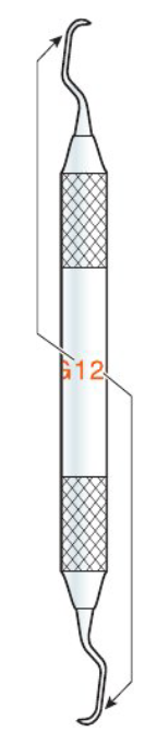 <p><strong>Gracey 11/12</strong></p><ul><li><p>One end = 11</p></li><li><p>Other end = 12</p></li></ul><p></p><p>Rule:</p><ul><li><p>Each working end is identified by number closest to it</p></li></ul><div data-type="horizontalRule"><hr></div><p><strong>Gracey 11/12 vertical</strong></p><ul><li><p>Name and number marked around handle</p></li><li><p>First number on the left = top end of handle</p></li><li><p>Second number on right = bottom end of handle</p></li></ul><p></p>