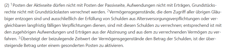 <ul><li><p><strong>Saldierungsverbot (Bruttoprinzip):</strong> Was regelt das grundsätzliche Saldierungsverbot nach § 246 Abs. 2 Satz 1 HGB? Warum darf man Forderungen und Verbindlichkeiten nicht einfach miteinander verrechnen?</p></li></ul><p></p>