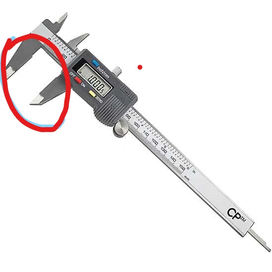 <p>The outline part of the caliper is used to measure what?</p>