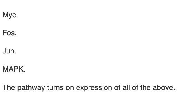 <p><span>The epidermal growth factor-Ras signaling pathway stimulates increased expression of each of the following </span><em>except</em></p>