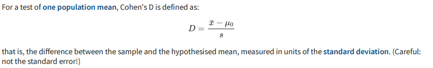 <p>Cohen’s D → reports whether the result may be of RW value of not</p>
