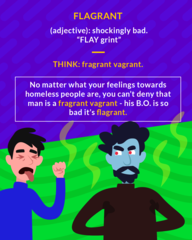 <p>(adj.) extremely bad, glaring; scandalous, notorious</p>