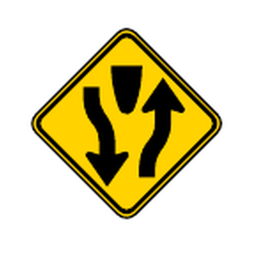<p>What does a divided highway ends sign mean?</p>