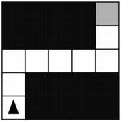 <p>What is a more general algorithm to navigate a maze using IF commands and a REPEAT UNTIL GoalReached command, which tests if the robot has reached the gray square goal?</p>