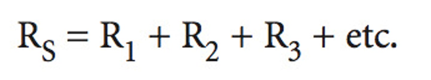 <p>Vs = V₁ + V₂ + V₃ + etc.</p>