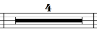 <p>tells how many MEASURES of rest there are</p>