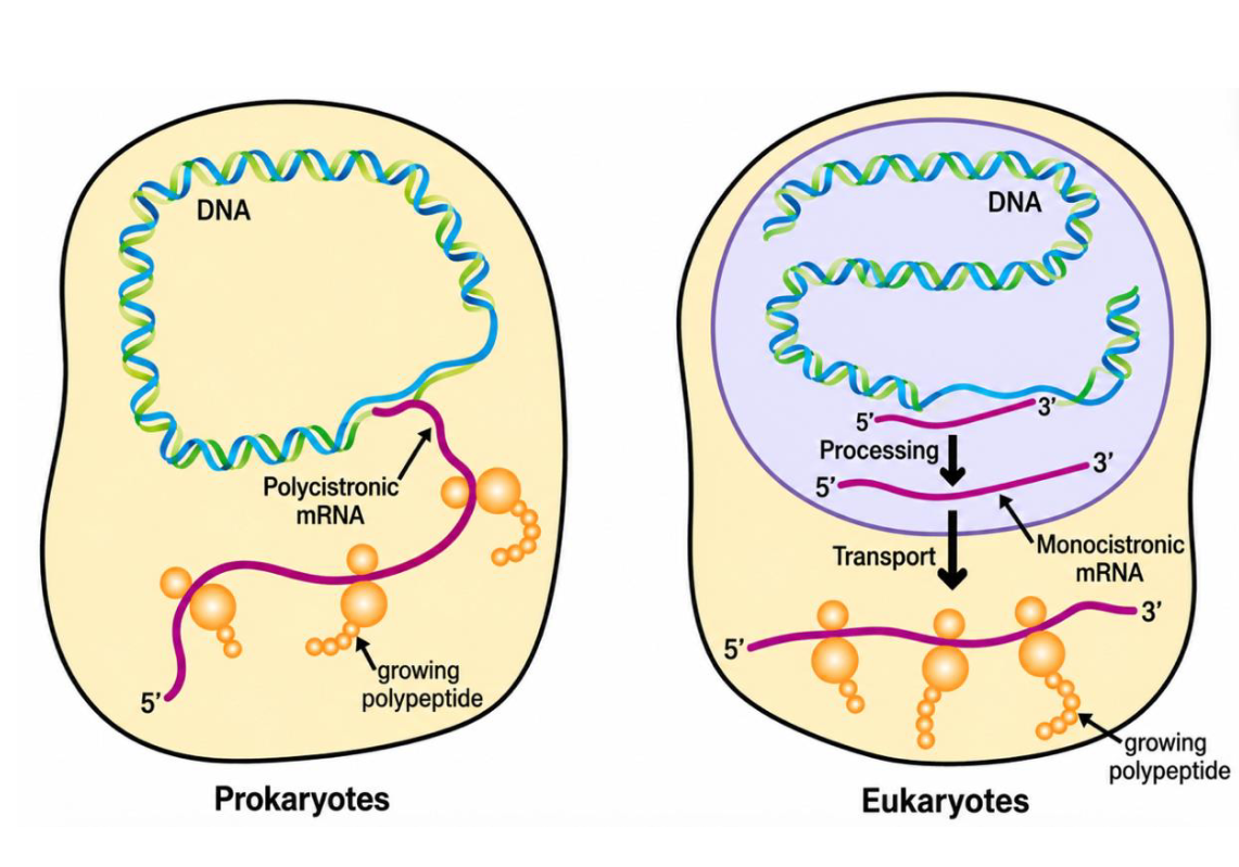 <p>In eukaryotes, what must occur in order for mRNA to be translated?</p>
