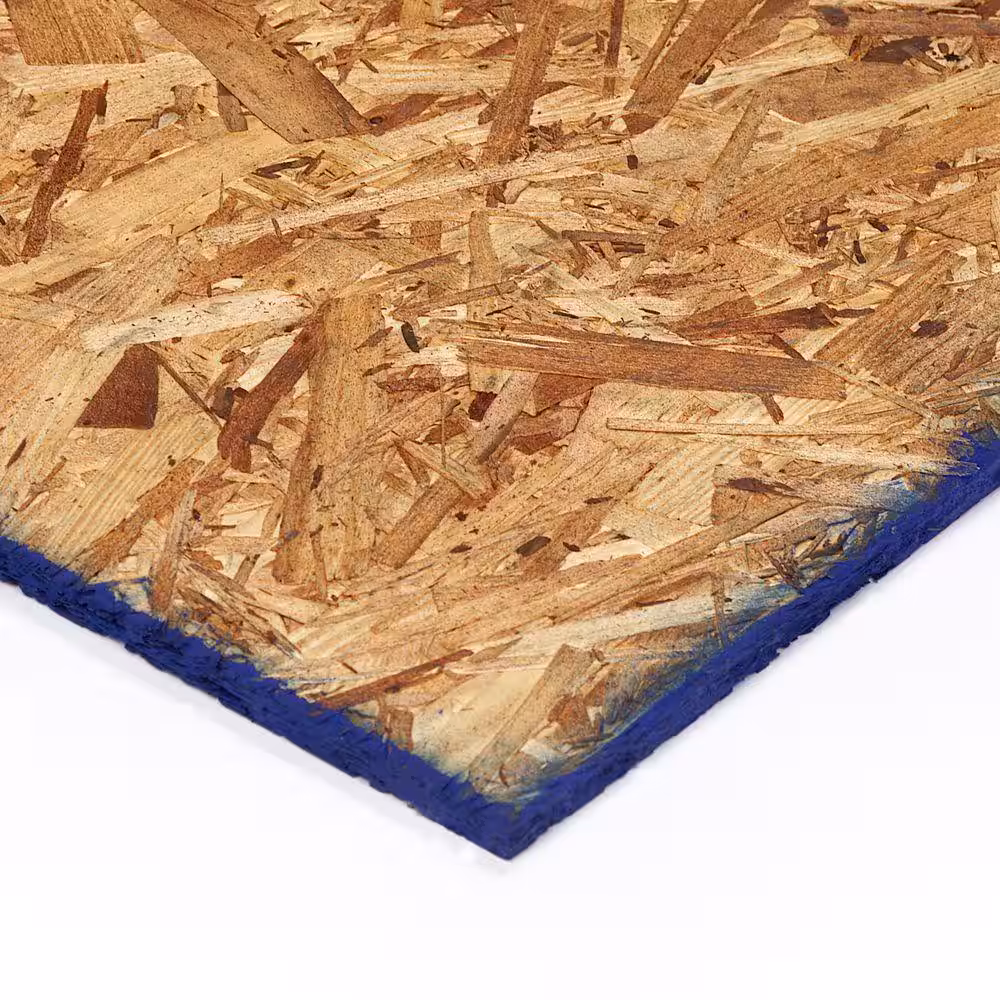 <p>Engineered wood panel made from compressed wood strands, used for shear walls and roof sheathing in construction.</p>