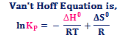<p>What does Van’t Hoff’s equation tell us?</p>