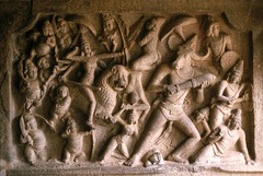 <p>- High relief </p><p>- When more than half of the sculptural form is projecting from the background </p><p>- Heads and limbs might be completely detatched from background in this form of relief </p><p>- Many ancient Greek relief sculptures used this technique</p>