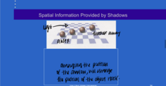 <p>True or False:</p><p>Changing the position of a shadow will change the position of the object itself that the viewers observes</p>