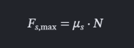 <p>coefficient of static friction by normal force</p>