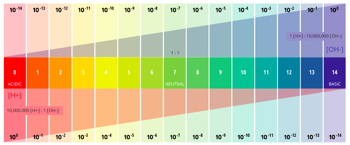 <p>pH less than 7; indicates a greater concentration of H(+) </p>