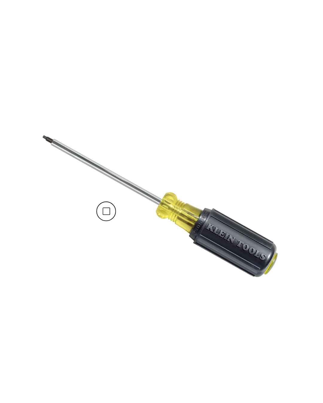 <p>Screwdriver with a square-shaped tip used to drive square-shaped fasteners, providing strong engagement and reduced cam-out for secure fastening and removal tasks.</p>