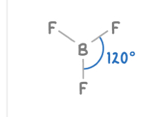 <p>3 electron pairs </p><p>3 bonding pairs , 0 lone pairs </p><p></p>
