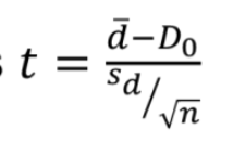 <p>Where D<sub>0</sub> is the difference between means</p>