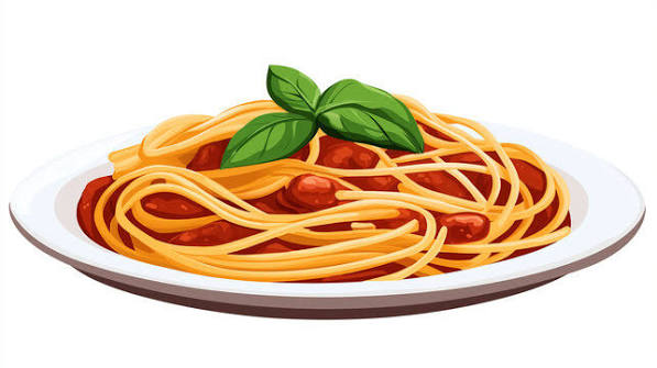 <p>The pasta is yummy.</p>