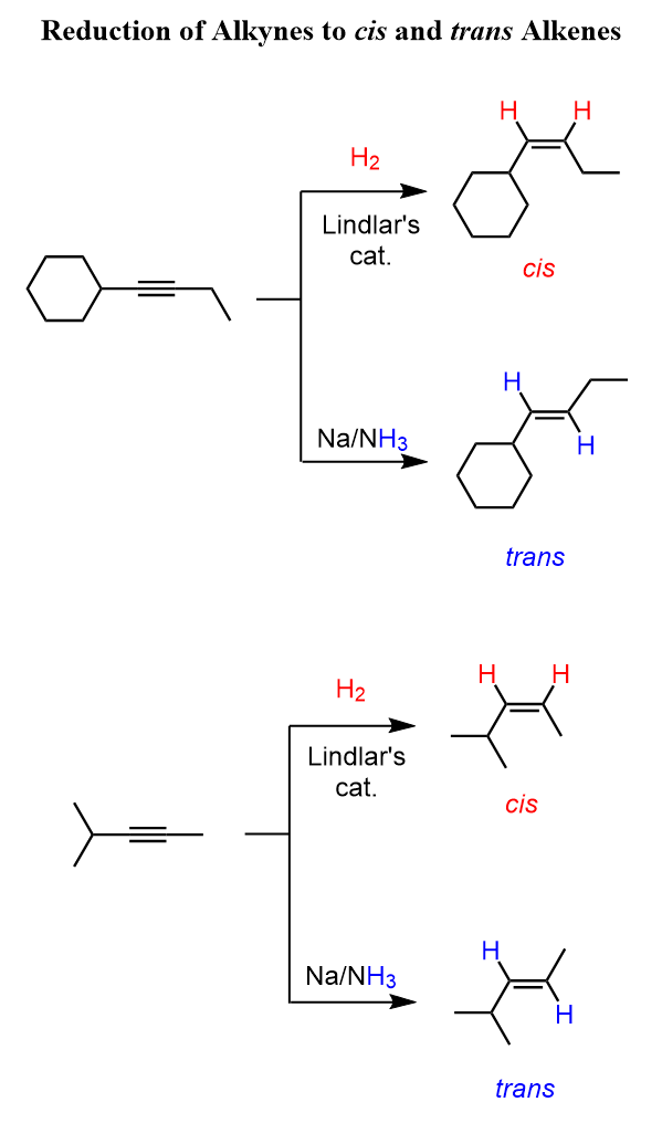 <p>Na, Li + NH3(liq) (anti -addition) </p>