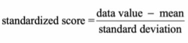 <p>most often a standardized z-score</p>